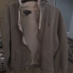 Ralph Lauren Grey Hooded Sweatshirt. XL